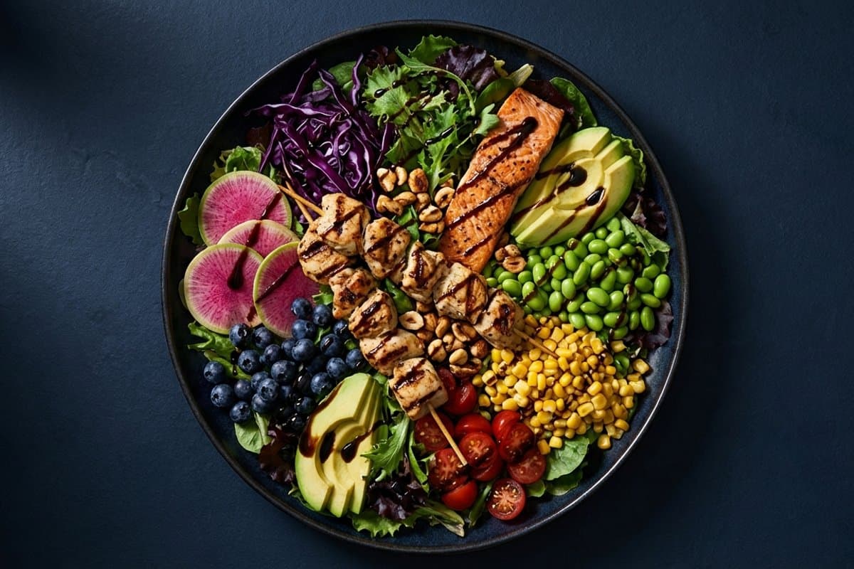 Visual comparison of portion sizes for same calories