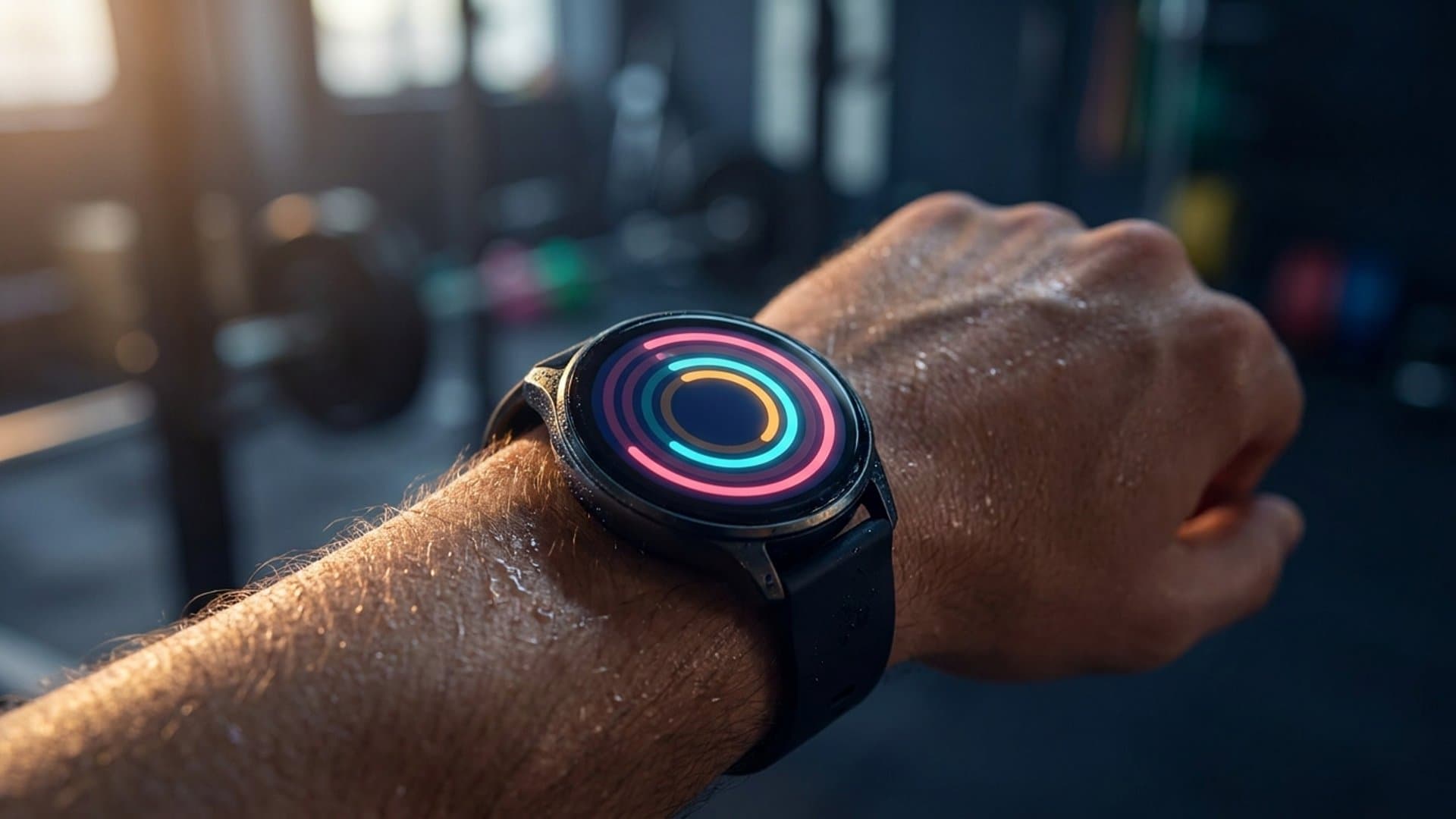 Fitness tracker on wrist showing an inflated calorie burn estimate